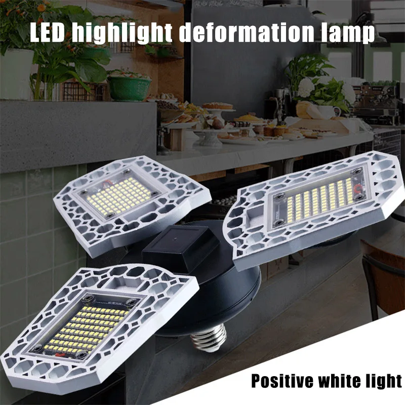 

LED Garage Light Deformable Ceiling Lamp Bulbs Waterproof for Warehouse Working XB 66