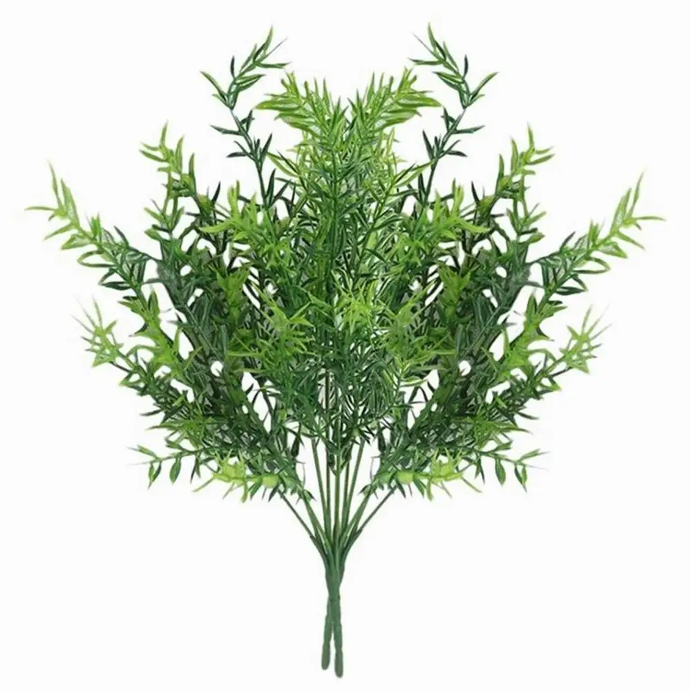 Искусственное пластиковое растение имитация декоративных листьев гроздья 7 вилка водная трава пластиковая трава - Цвет: 1