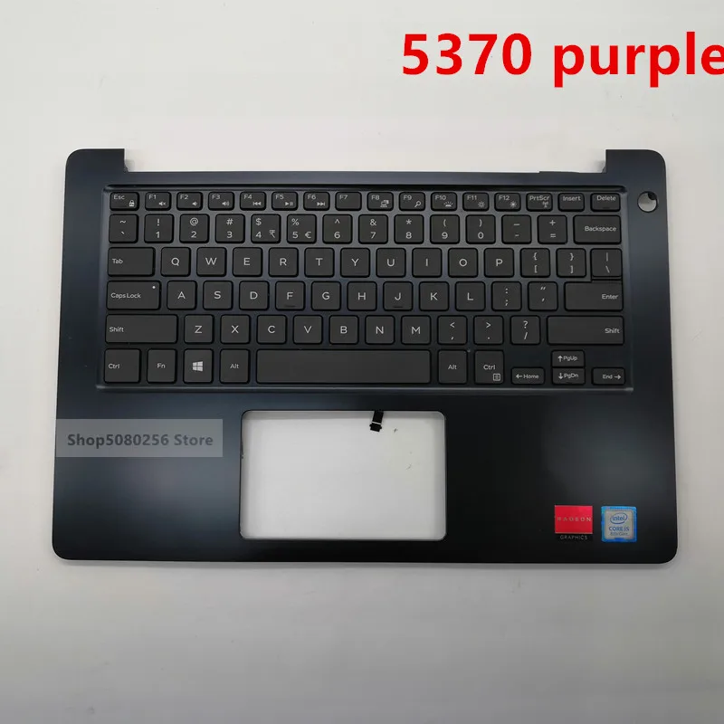 95% Новинка) подставка для ноутбука DELL для Inspiron 13 5370 0XDHWP 0265G7 05WXM1 с американской подсветкой чехол для клавиатуры - Цвет: Фиолетовый