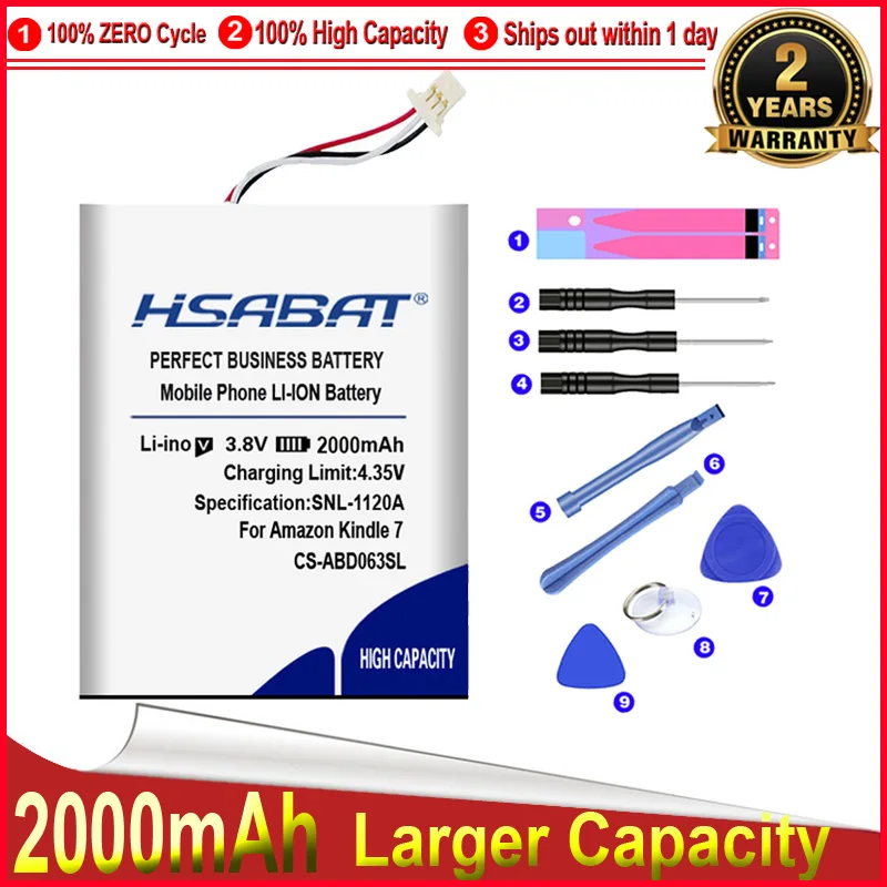 0 цикл 2000mAh 58 000083 MC 265360 03 батарея для Amazon Kindle 7 7th CS ABD063SL 8 8th WP63GW kindle 499 558|Аккумуляторы