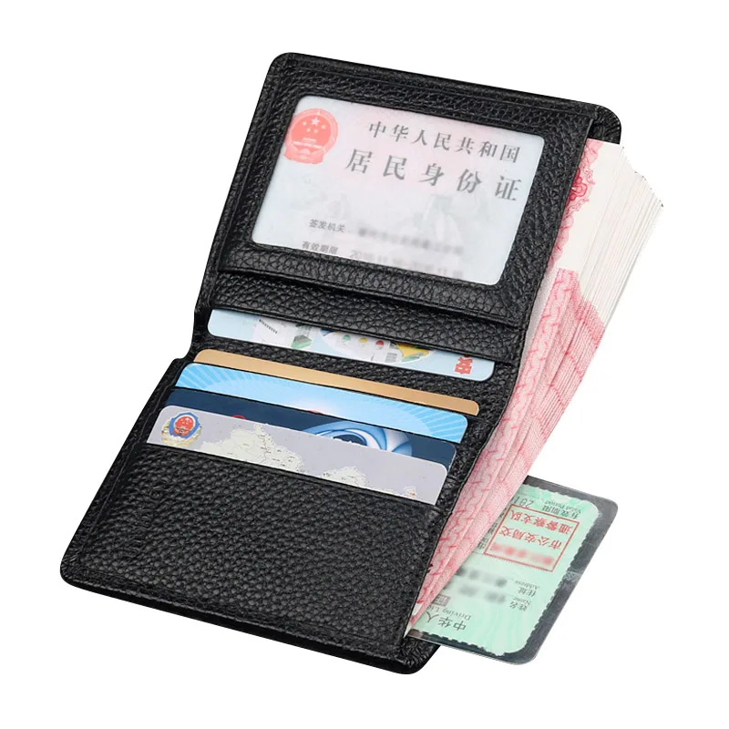Мужской кошелек minimalis из натуральной кожи тонкий для мелочи ID держатель