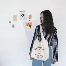 Women Girl Shoulder Bag Large Capacity Canvas for Shopping Beach Travel Keys C55