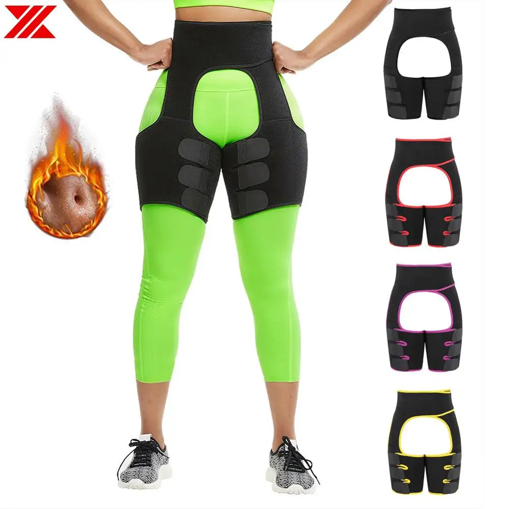 

HEXIN Leg Belt Attach Waist Thigh Trimmer Velcro Sweat Band Leg Slimmer Weight Loss Neoprene Gym Workout Corset Firm Legs Strap