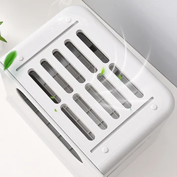

Plastic Wireless Wifi Router Box Shelf Double Layers Bracket Cable Storage Use