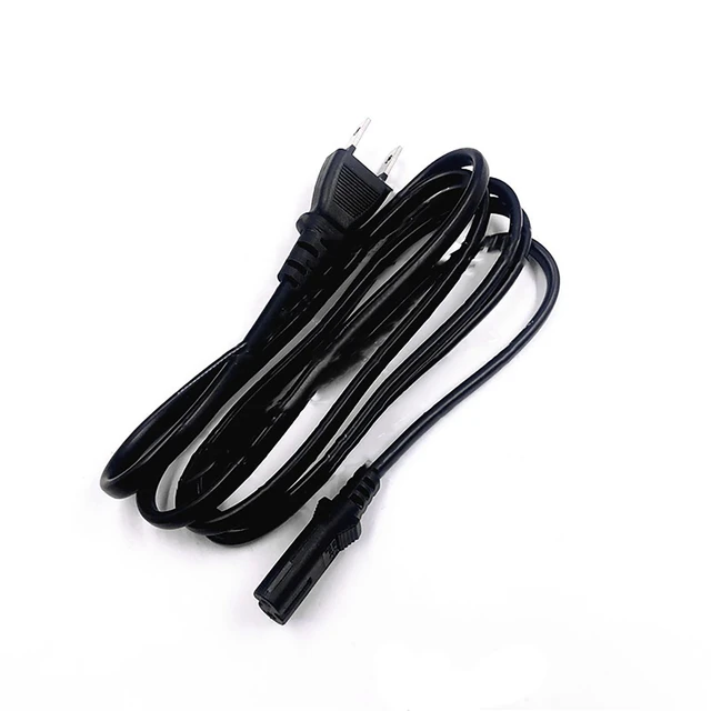 Cable de alimentación seguro para PS5, Cable de alimentación de 2 orificios  de repuesto Universal, 2 pines para impresora de enchufe de TV, cámara,  lámpara de Audio - AliExpress