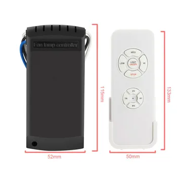 

Universal Ceiling Fan Lamp Remote Control Kit Timing Wireless Control Switch Adjusted Wind Speed Transmitter Receiver