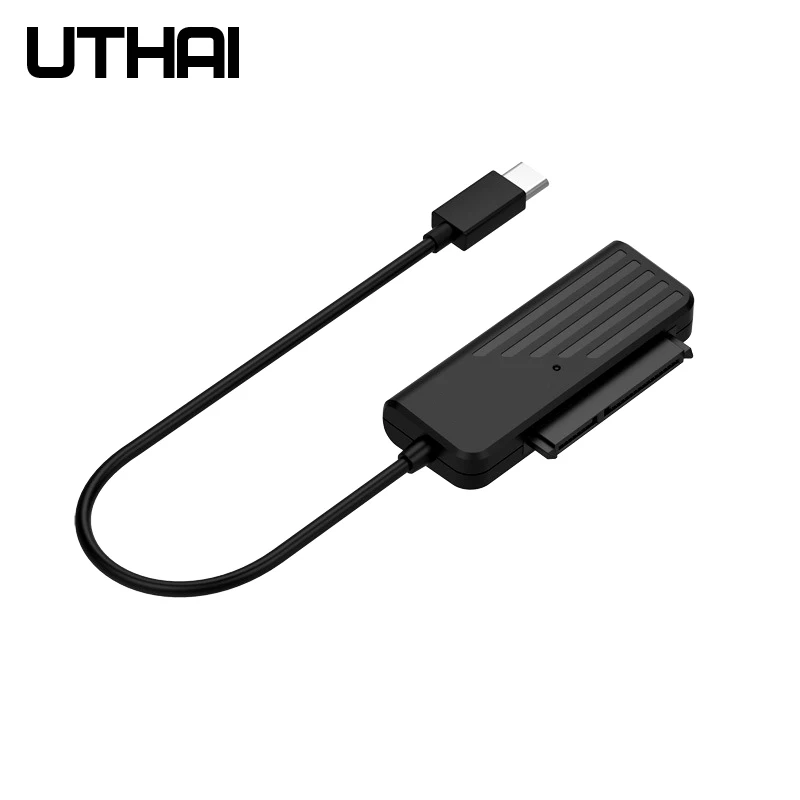 UTHAI T35 HDD Adapter of SSD USB3.0 Type-C to SATA3 Converter Cable For 2.5 Inch SATA Hard Drive Disk SSD 5Gbps JMS578 Chip usb hdd enclosure HDD Box Enclosures