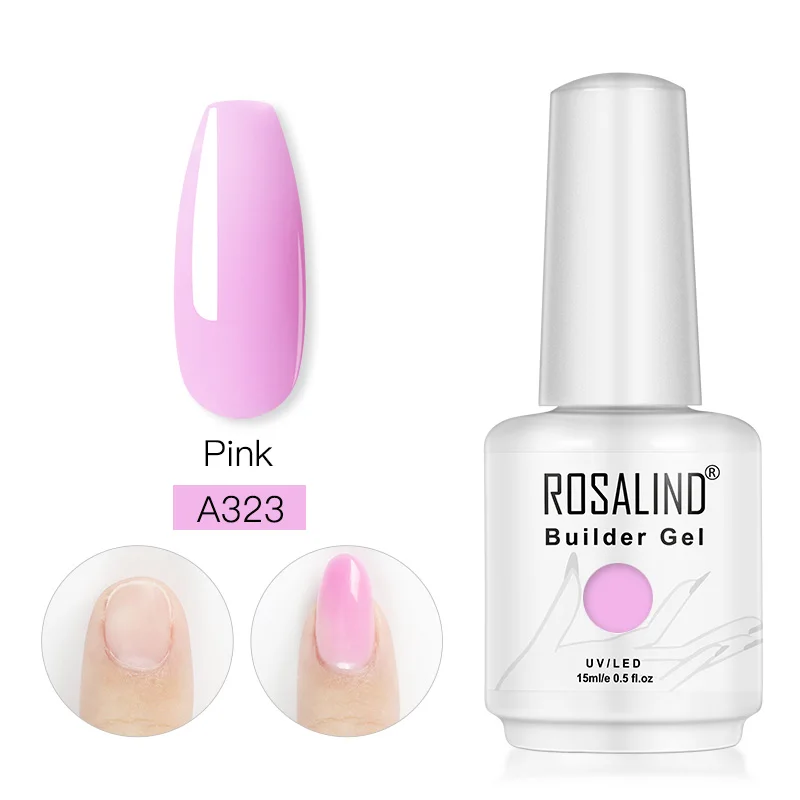 15ML A323 ROSALIND 15 мл строительный Гель-лак для ногтей прозрачный гель-лаки для ногтей для нейл-арта предназначен для замачивания полупостоянная Ультрафиолетовая лампа для маникюра - Цвет: 15ML A323