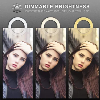 

Portable 360 Degree Rotating LED Ring Light USB Powered Fill Lamp Photography Live Studio Dimmable For Selfie With Tripod Stand