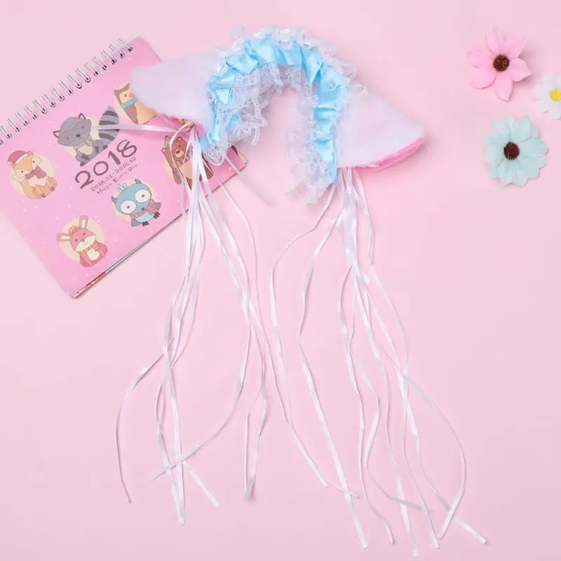 Cosplay&ware Women Ruffles Lace Headband Plush Cat Ears Ribbon Golden Bell Tassels Decor Lolita Cosplay Hair Hoop Lovely Pointed Fluffy -Zentai shop online H05671dcb5f7343f2b2cffbe6fd75c33em.jpg