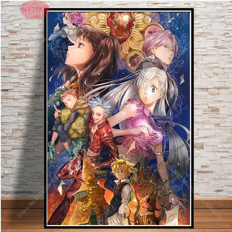 Nt760日本アニメ七大罪罪nanatsu Taizaiポスタープリント絵画壁アートキャンバス写真リビングホームルーム装飾 Painting Calligraphy Aliexpress Nt760日本アニメ七大罪罪nanatsu Taizaiポスタープリント絵画壁アートキャンバス写真リビングホームルーム装飾 Painting Calligraphy Aliexpress