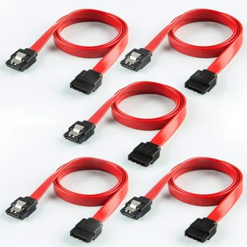

SATA III Cable, SATA III 6.0 Gbps 7pin Female to Female Data Cable with Locking Latch, Red
