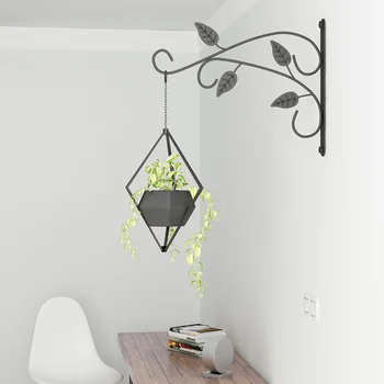 

Nordic Style Plant Flower Pot Iron Art Hooks Holder Wall-mounted Hanging Bracket DIY Dried Flower Racks Garden Decoration
