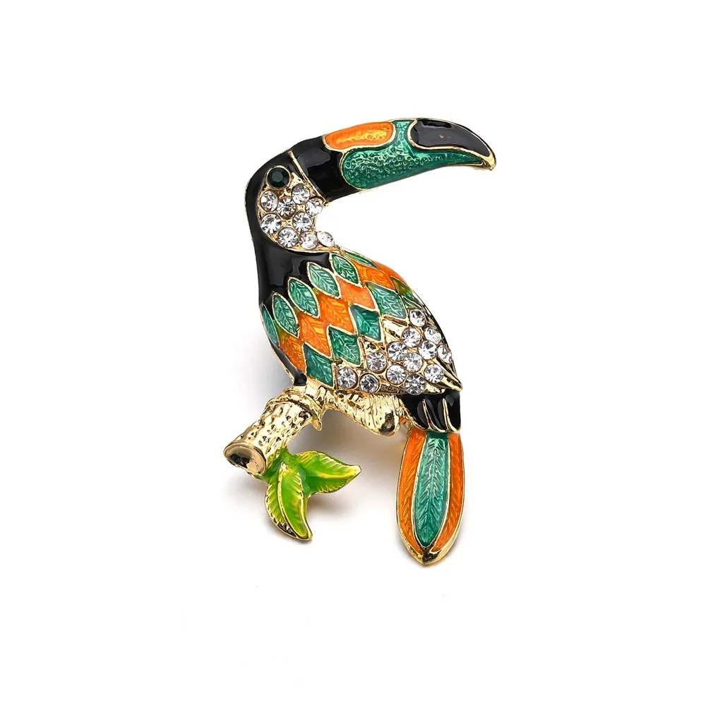 

Bird Enamel Pin Women Brooches Pins Jewelry Scarf Clip Birds Rhinestone Banquet Pin Jewelry