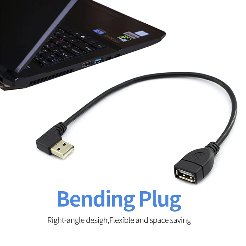 USB 2 0 usb кабель передачи данных под углом 90 градусов Соединительный адаптер для ПК