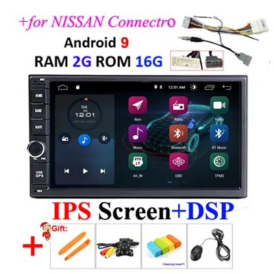 Ips DSP 4G 64G 2 din Android 9,0 автомобильный мультимедийный плеер видео gps навигация головное устройство в тире автомобильный ПК стерео радио без dvd obd2 FM - Цвет: NISSAN2G 16G IPS DSP