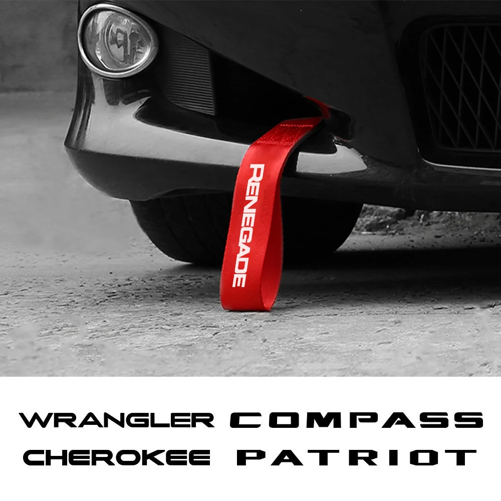 Автомобильный прицеп буксировочный трос декор для Jeep RENEGADE WRANGLER CHEROKEE COMPASS PATRIOT