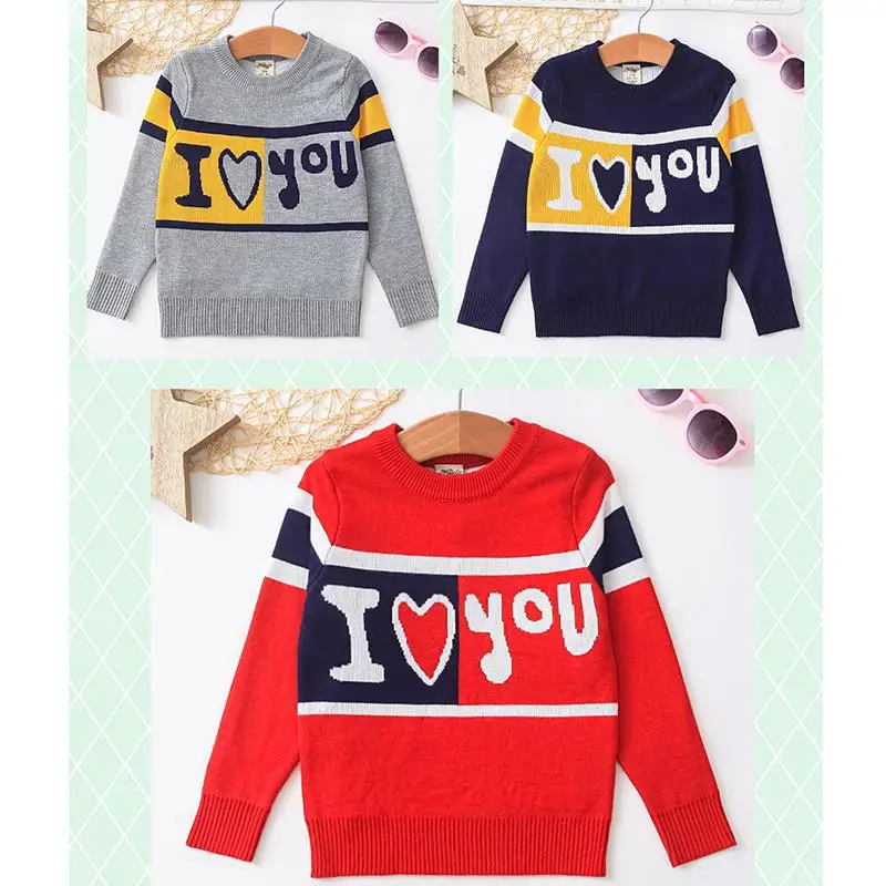 Новые Детские Симпатичные Свитера, теплый пуловер с длинными рукавами для мальчиков и девочек, Детский свитер, осенне-зимняя вязаная одежда