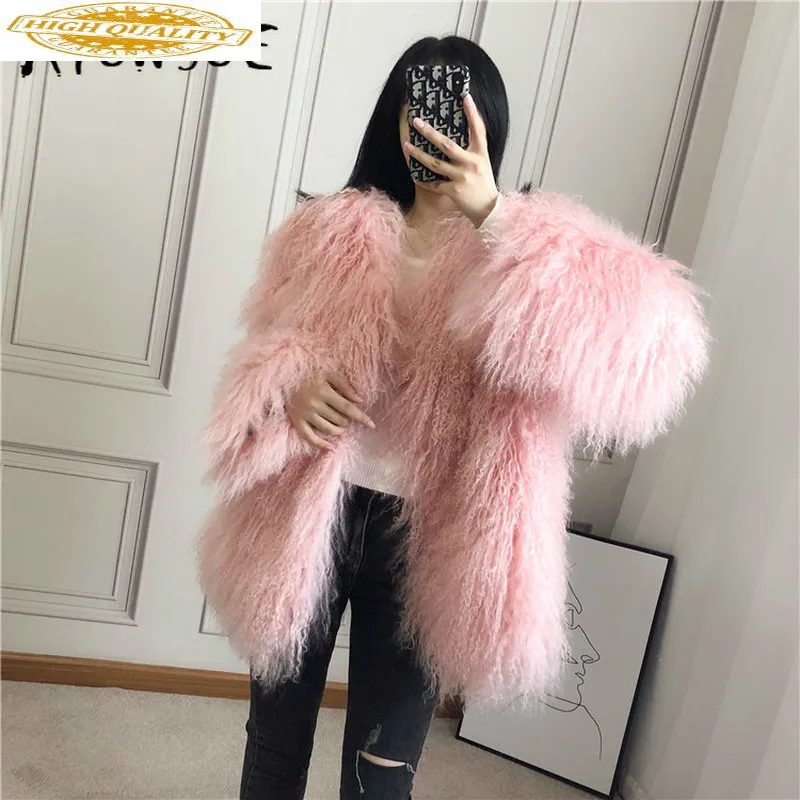 

Real Fur Coat Women Clothes 2019 100% Wool Jacket Sheep Shearing Korean Warm Autumn Winter Coat Women Abrigo Mujer 818012 YY1912