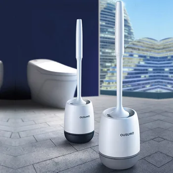 

Toilet Brush Bathroom Household Brush Full Angle Decontamination Soft Long Handle Cleaner Set Punch Bathroom Accessories JY