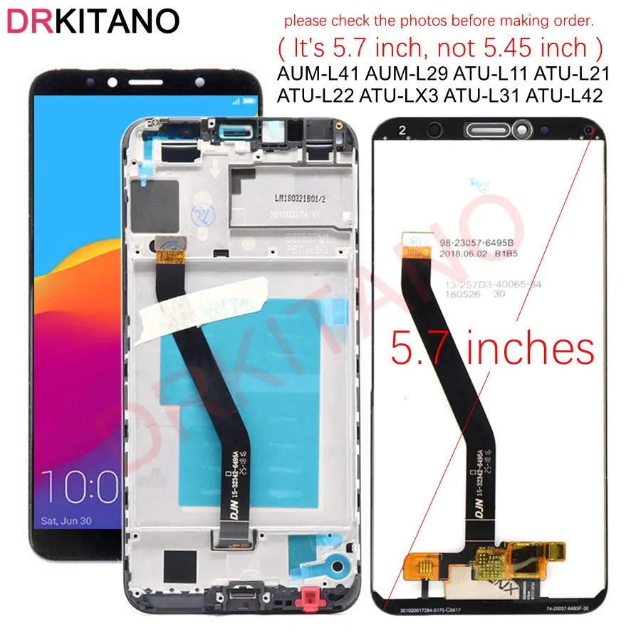 DRKITANO Display For Huawei Honor 7C LCD Display Touch Screen For Honor 7A Pro Display With Frame Replacement AUM L41 L29 L33|Mobile Phone LCD Screens| - AliExpress