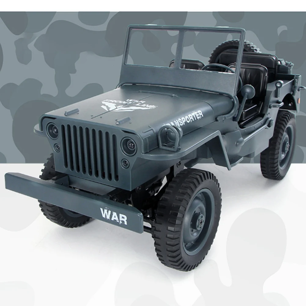 

Q65 Remote Control 1:10 Toys Four-Wheel Drive 2.4G RC Car Climbing With Light Military Off-Road Kids Gift Convertible ABS