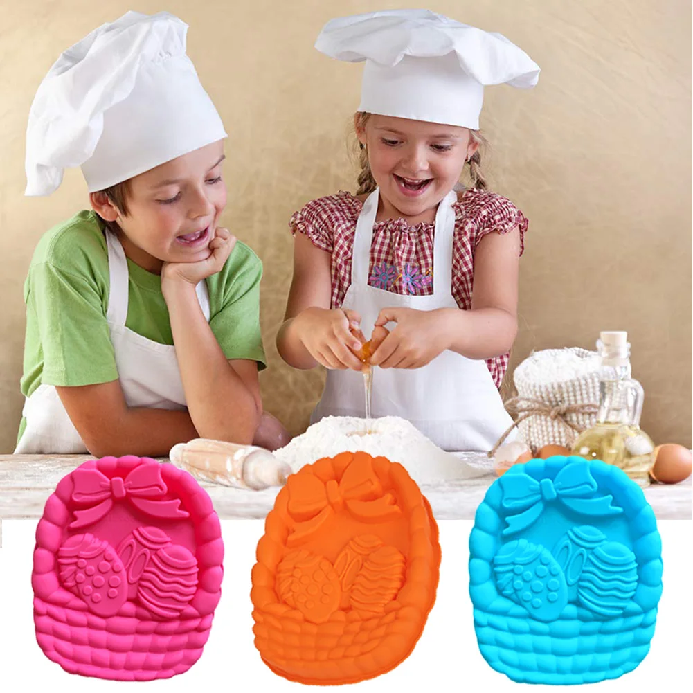 

Safe and Harmless Food Grade Silicone Baking Molds 1 Slot Easter Theme Candy Chocolate Cake Making Non-stick DIY Kitchen Mould
