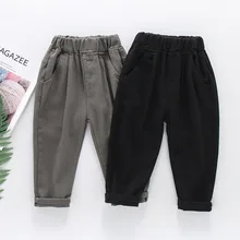 Детские штаны г., весенние повседневные штаны для детей брюки из саржи в стиле ретро модные детские гимнастические штаны