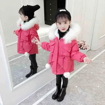 

Winter Girls Cotton Jacket 2020 New Autumn and Winter Children Fashion Thicken Warm Outerwear Clothes for Girls 2 To 7 Years