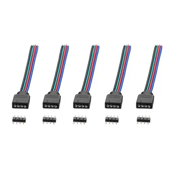 

Newest 20 Pcs/ Set 4 Pin RGB Connectors Wire Cable For 3528 5050 SMD LED Strip Lights