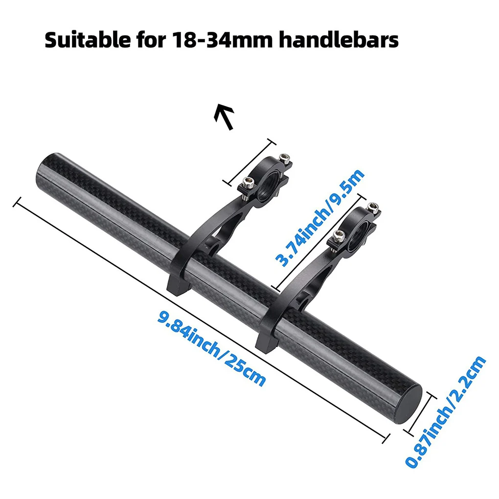 Bicycle Handlebar Extender Bike Handlebar Extended Bracket Double Clamps Headlight Mount Bar Speedometer Bracket Holder 25cm bicycle accessories bicycle handlebar extender bicycle handlebar extension