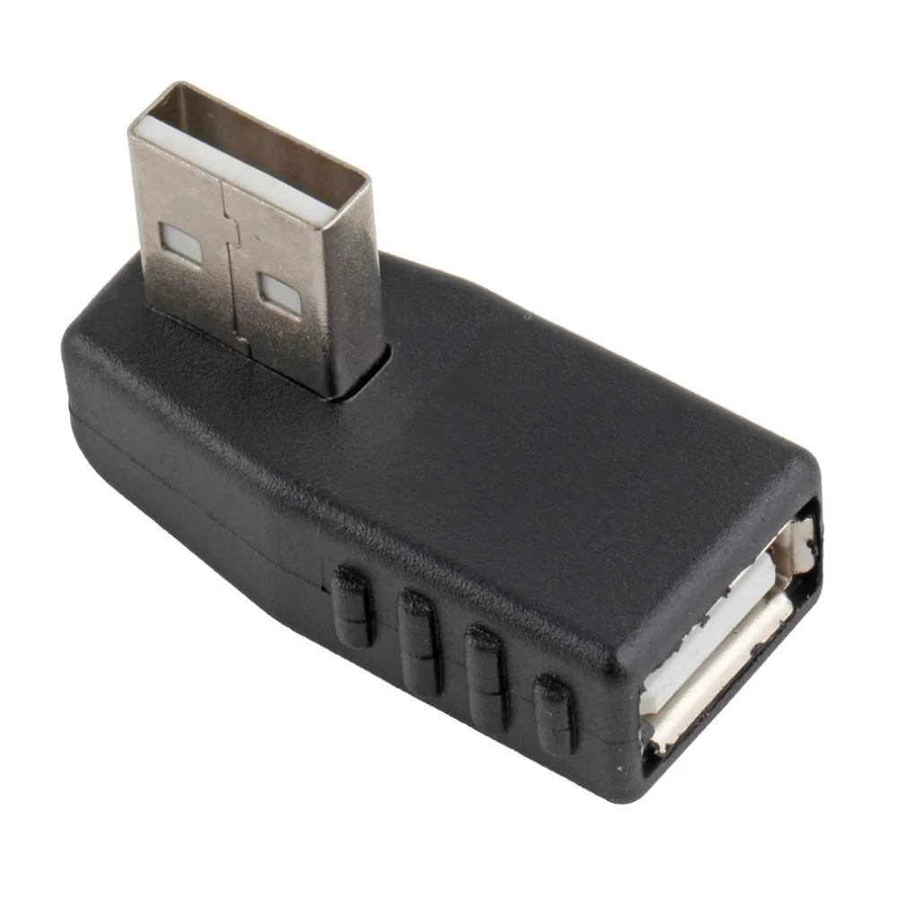 

Universal USB 2.0 Type A Male to Female Adapter Connecter Extension Right Angled 90 Degree USB Adapter for Laptop PC Black NEW