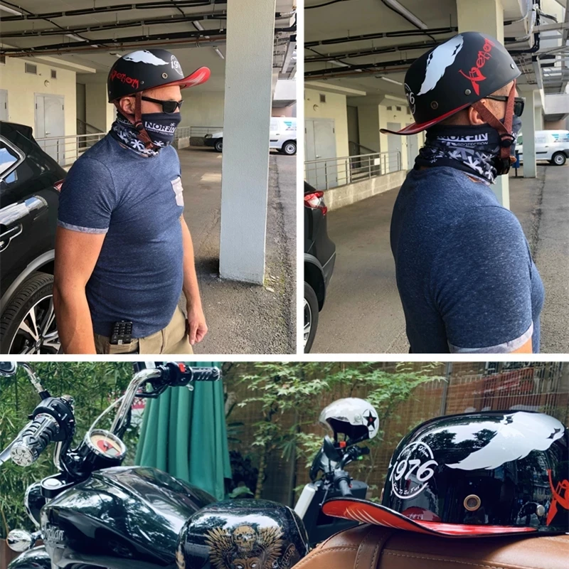 Retro Motorcycle Helmet Men Chopper 