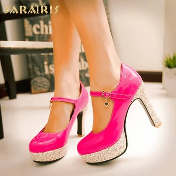 

SARAIRIS Brand 2020 Elegant Big Size 43 High Heels Party women's Shoes Woman Platform sexy mary janes Pumps shoes