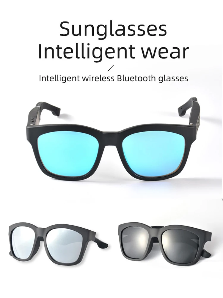 

T2 Smart Bluetooth Glasses Bone Conduction Bluetooth Smart Sport Headphone Sunglasses Bluetooth Driving Goggles
