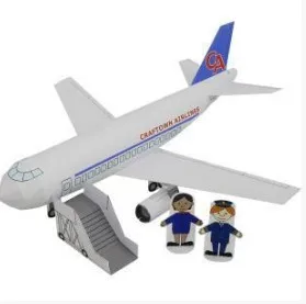 

Airliner 3D paper model parent-child DIY aircraft paper model handmade origami in kindergarten
