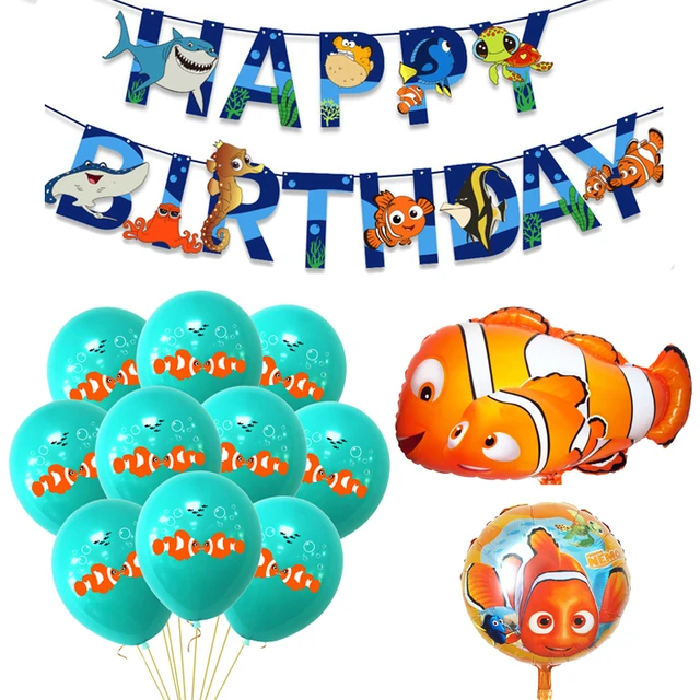 Nemo Cute Fish Latex Balloons Ocean Sea Foil Ballons Hawaii Theme