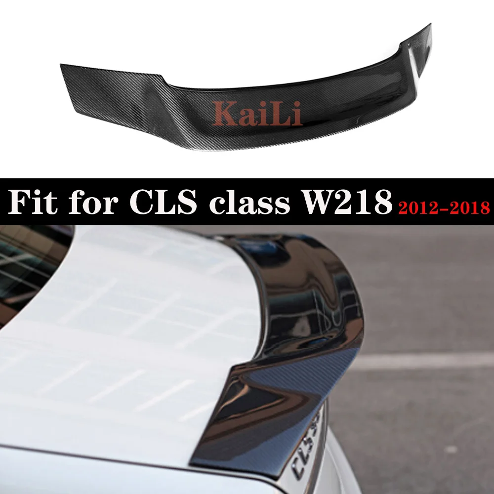 

R Style Carbon Fiber Rear Spoiler Wing for Mercedes CLS Class C218 Sedan 2012 - 2017 Trunk Boot Lip CLS350 CLS400
