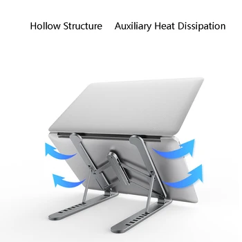 

Laptop Stand Foldable Support Base Notebook Stand Holder Aluminum Alloy Adjustable Laptop Stand Computer Cooling Bracket Riser