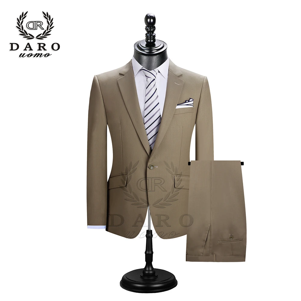 DR DARO UOMO Men Suits Blazer With Pants Slim Fit Casual One Button Jacket for Wedding DR8158