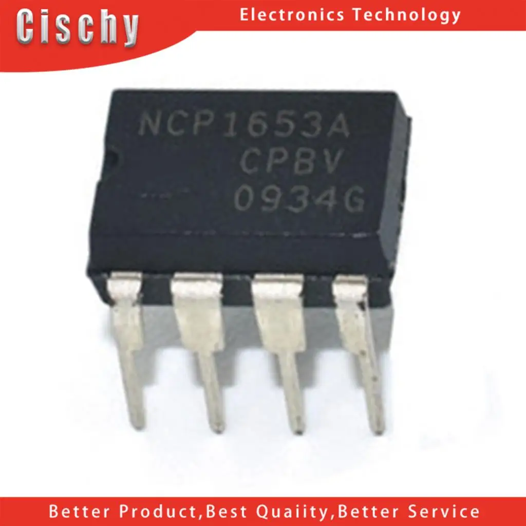 

10PCS/lot NCP1653 NCP1653A 1653A DIP-8 integrated circuit In Stock