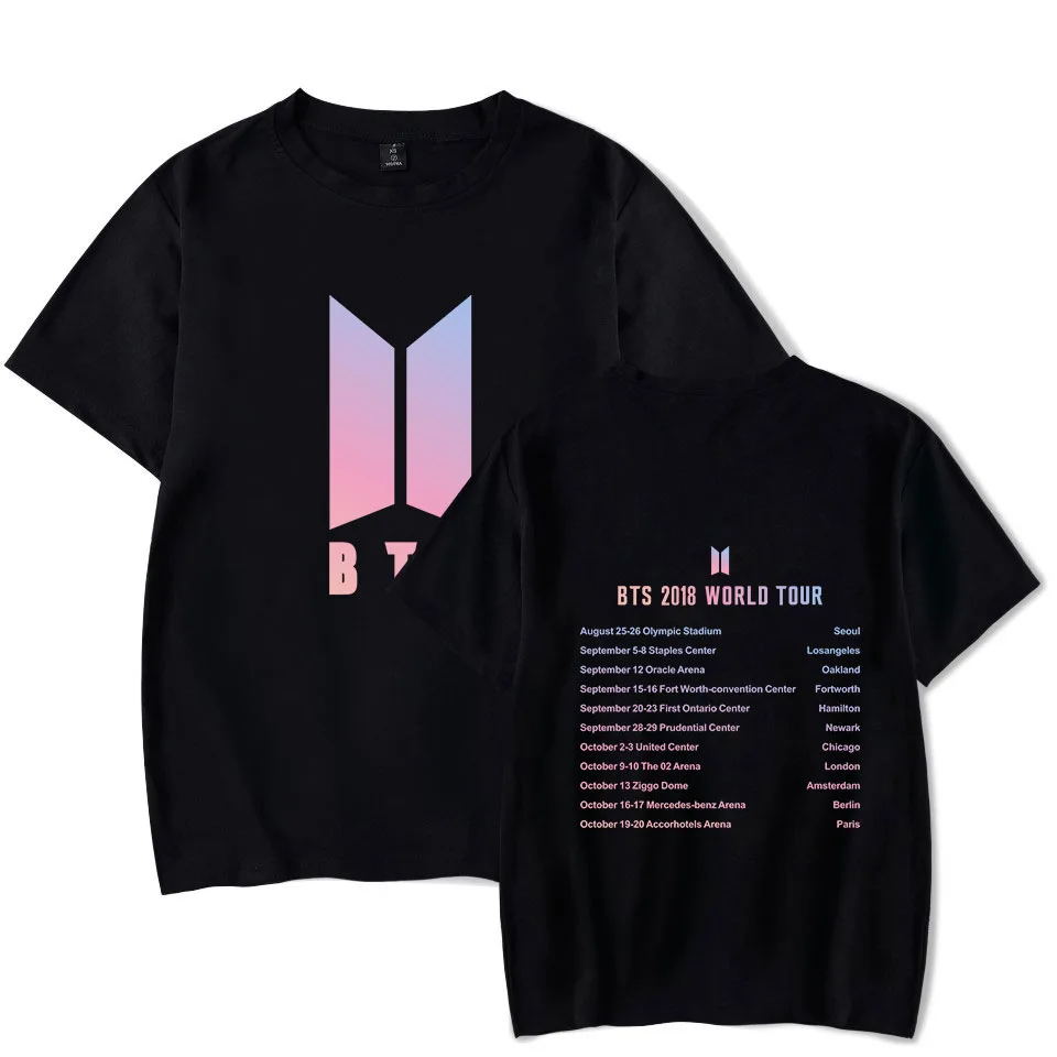 

BTS Bulletproof Boys LOVE Yourself Korean-style Popular Brand MEN'S AND WOMEN'S Spell Shoulder Short Sleeve T-shirt