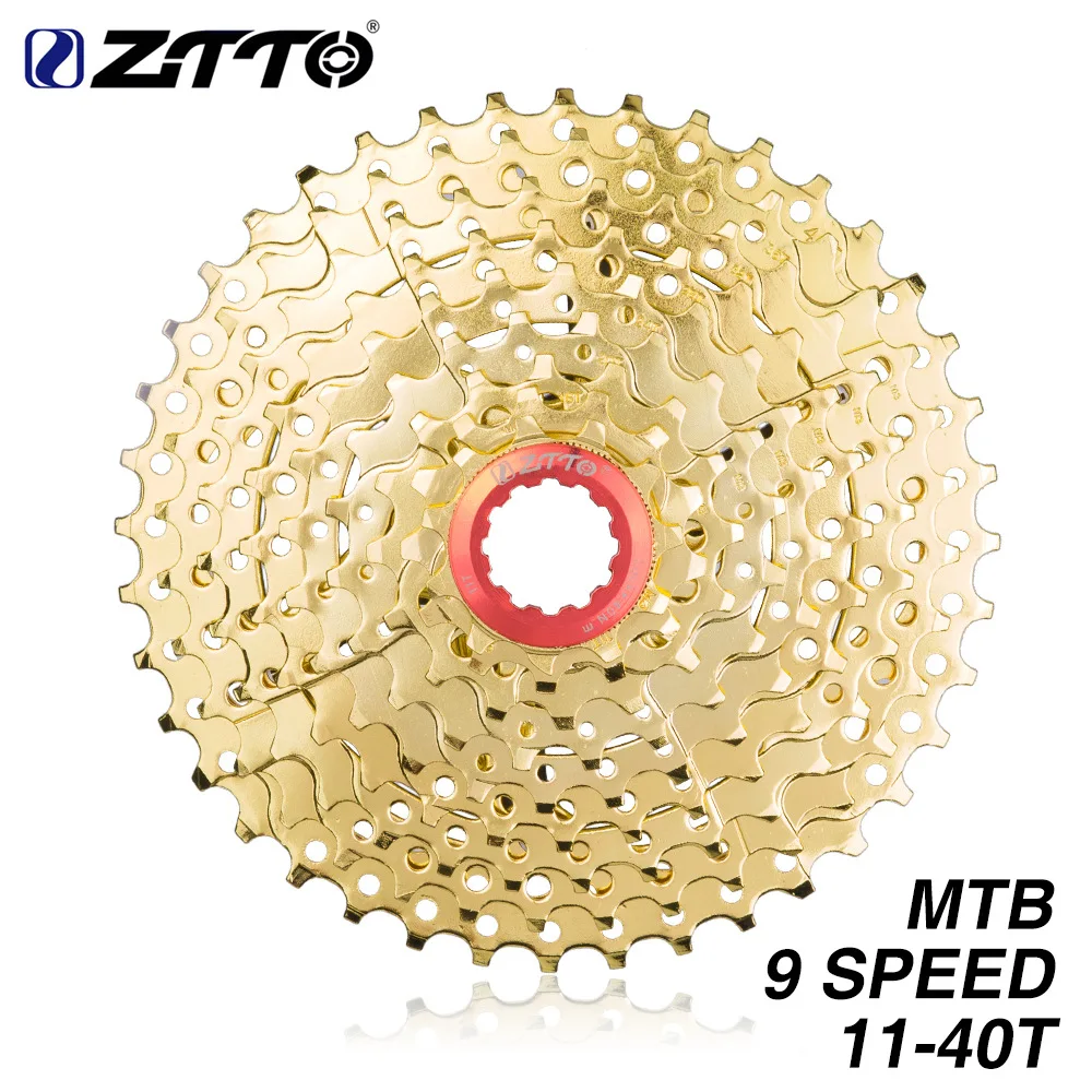 ZTTO 9 s 11-40T Звездочка 9-speed MTB gold прочный маховик, подходит для горного велосипеда 11-40T альпинистская карточная передача