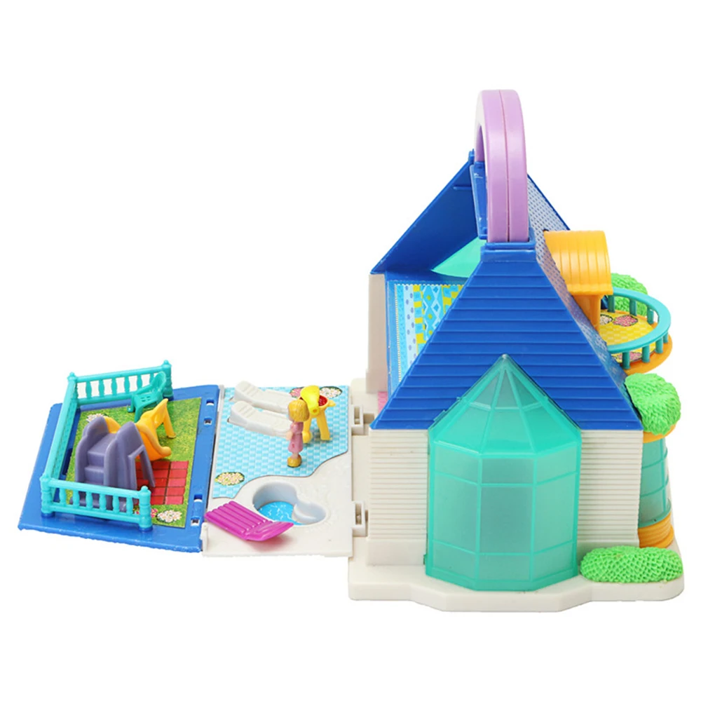 Вилла 2-этажный кукольный домик игрушки игровой домик игрушки DIY украшения съемная модель ручной микро-пейзаж домик для собственной сборки подарок