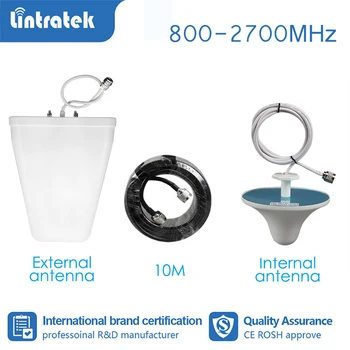 

Lintratek full set booster accessories antenna for signal booster amplifier GSM 2G 3G 4G 850 800-2700mhz 10 meter cable s4