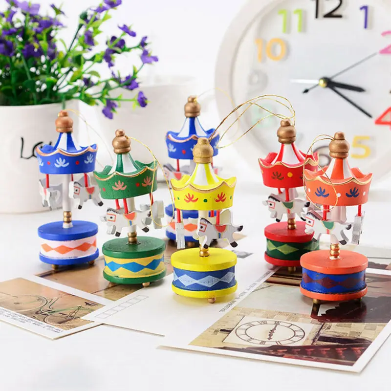 6Pcs Christmas Rotating Trojan Horse Decorations Baubles Party Table Decoration for Home Ornaments Xmas Gifts | Дом и сад