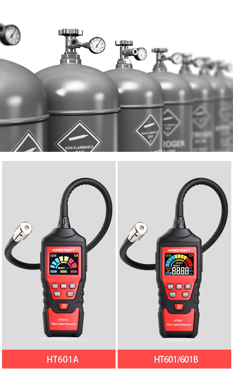 Combustible Gas Analyzer Leak Detector PPM Meter