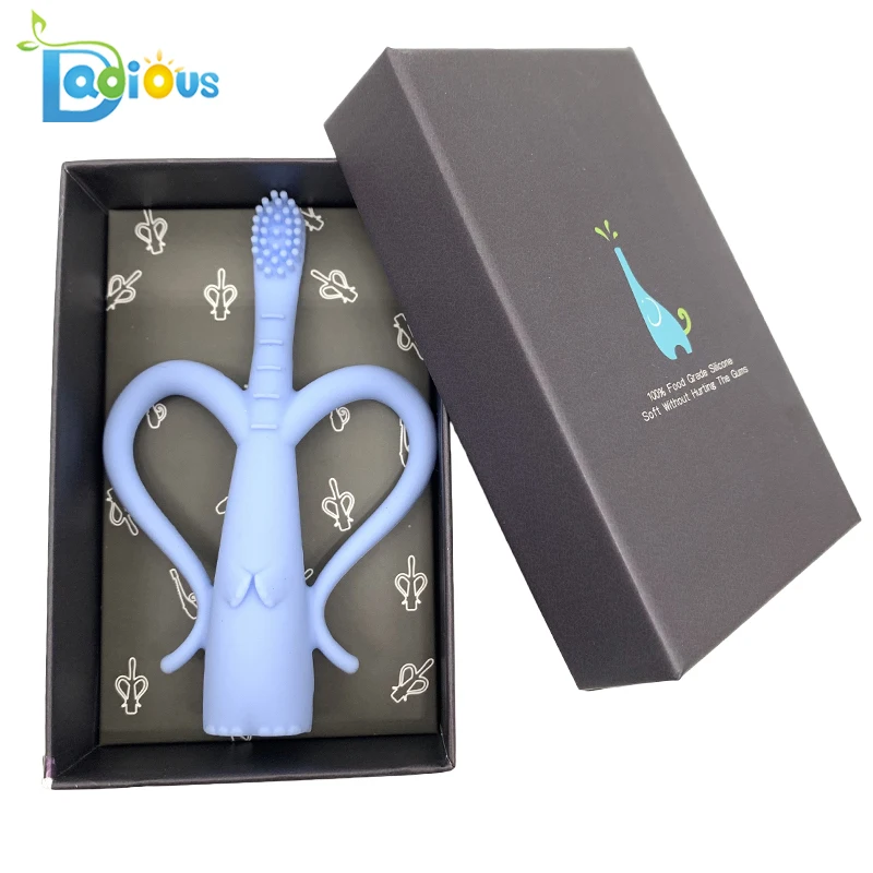 

Baby's First Toothbrush Teether Silicone Toddler Toothbrush