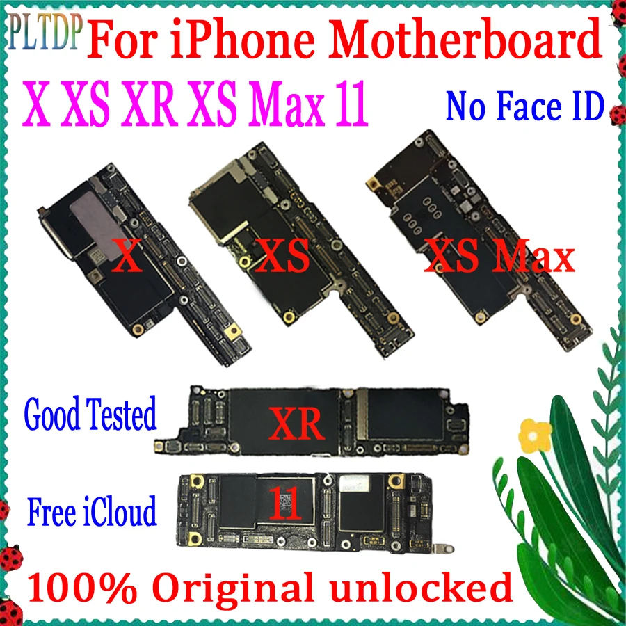 

Материнская плата без распознавания лица для iPhone X XS XR XS Max 11 Pro Max, бесплатный icloud, оригинальная Разблокировка для iPhone 11, логическая плата, поддержка обновления