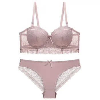 

New Underwear Set Women Bra Push Up Brassiere Gather Sexy Tempting Bra Panties Sets Comfortable High-quality Lace Lingerie Set